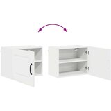 vidaXL Stenska kuhinjska omarica s polico 2 pcs Visok sijaj bela | Shoptok.si