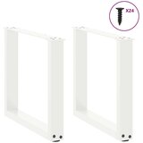  Noge za stolić U-oblika 2 kom bijele 50x(42-43) cm čelik | shoptok.hr