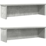 vidaXL Kitchen Racks Stackable 2 pcs siva 50x15x16 cm
