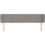  Uzglavlje s ušima svjetlosivo 203x23x78/88 cm baršunasto | shoptok.hr