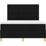  Postelja z vzmetnico z vzmetnico Črna 140 x 190 cm blago, (5000022962) | Shoptok.si