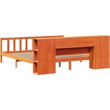  Krevet s regalom za knjige bez madraca 200x200 cm od borovine | shoptok.hr