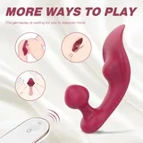 chomper - vibrator za klitoris i analni vibrator na baterije, vodootporan (crveni)