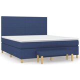  Box spring postelja z vzmetnico modra 180x200 cm blago, (20999237) | Shoptok.si
