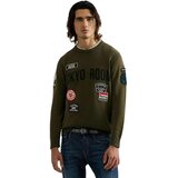 Replay Puloverji COTTON GARMENT DYED + ENZHYME WASH - 8gg UK00B2.000.72229G Kaki Cene