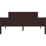  Posteljni okvir trdna borovina temno rjava 120x200 cm | Shoptok.si