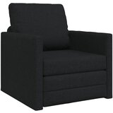 vidaXL tla sofa postelja 2-v-1 črna 74x77x81 cm tkanina | Shoptok.si