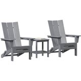  Vrtna stolica 3 pcs Svijetlo siva 80.5 x 74.5 x 92 cm | shoptok.hr
