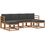  Set vanjskih sofa 6 pcs Prirodna i antracit Konstruirano drvo | Eponuda.ba