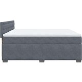 vidaXL Krevet s oprugama i madracem tamnosivi 180x200 cm baršunasti | shoptok.hr