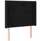 vidaXL Vzglavje z ušesi črno 93x16x118/128 cm žamet, (20936413) Cene