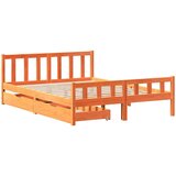 vidaXL Okvir kreveta bez madraca voštano smeđi 160x200 cm od borovine | shoptok.hr