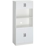  Kuhinjski ormarić kuhinjska kredenca seoski stil 2 ormarića 2 police 70 cm x 40 cm x 170 cm bijela + crna Cijene