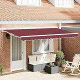 vidaXL retraktilna tenda burgundija 350x200 cm tkanine | Shoptok.si