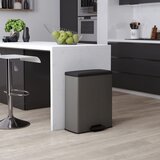 Curver Koš za smeti s pedalom Deco pravokoten 65 L hladno siv | Shoptok.si