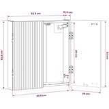 Kabinet za mete ARNHEM Crna 52,5 x 10,5 x 53,5 cm | shoptok.hr