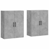 Maison Chic Stenska omarica - Zidna omarica 2 kosa betonsko siva 69,5x34x90 cm iu179, (22062424) Cene