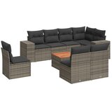  9-dijelni set vrtnih sofa od poliratana s jastucima sivi | shoptok.hr