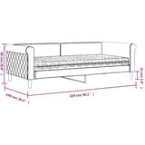 vidaXL Dnevna postelja z vzmetnico temno siva 90x200 cm žamet | Shoptok.si