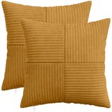  Presvlaka za jastuk 2 pcs ALMELO Žuta 40 x 40 cm Kord | shoptok.hr