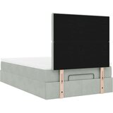 vidaXL Okvir kreveta s madracima svijetlosivi 120x200cm baršunasti | shoptok.hr
