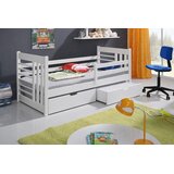  Drveni dječji krevet Otylia s ladicama - bijeli -180x80 cm - Madrac PE pjena 8 cm-spužvasti madrac | shoptok.hr