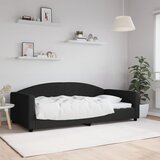  Dnevni krevet crni 100 x 200 cm od tkanine | Eponuda.com