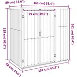  Vrtno spremište smeđe 161 x 89 x 161 cm od pocinčanog čelika | shoptok.hr