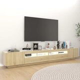 TV ormarić s LED svjetlima boja hrasta sonome 260 x 35 x 40 cm | Eponuda.com