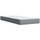 vidaXL Box spring postelja z vzmetnico svetlo siv 100x200 cm blago | Shoptok.si