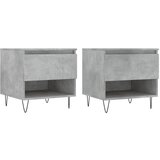  The Living Store Klubska mizica 2 kosa betonsko siva 50x46x50 cm inženirski les - Klubska Mizica, (21445007) | Shoptok.si