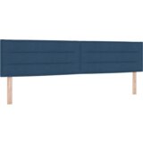  Postelja s vzmetnico Modra 200x200 cm Tkanina, (22051537) Slike