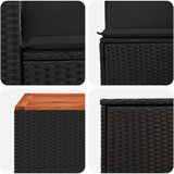  Set sofe 6 kom. Crna Poli Rattan i čelik | shoptok.hr