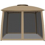  Sjenica s dvostrukim krovom i zidovima 2,93x2,93 m čelična | shoptok.hr