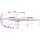  Okvir kreveta bez madraca voštano smeđi 180x200 cm od borovine | shoptok.hr