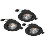 Eglo 902281 - set od 3 led prigušiva plafonskih svetiljki saliceto LED/6,4W/230V, prečnik 8,8 cm, crna | Eponuda.com