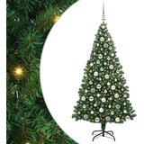 vidaXL Umestno božično drevo Zelena 180 cm PVC, jeklo in plastika, (5000066059) | Shoptok.si