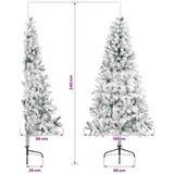  Umjetno božićno drvce 240 cm PVC i čelik Zelena i bijela - Zelena i bijela 240 cm | shoptok.hr