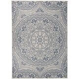 vidaXL Vanjski tepih ravnog tkanja 200 x 280 cm plavi s uzorkom Cijene