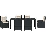  Vrtni set za objed 7 kom. Crna poliratan | shoptok.hr