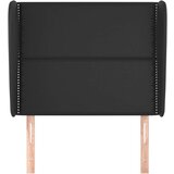  Uzglavlje s ušima crno 83 x 23 x 118/128 cm od umjetne kože | shoptok.hr