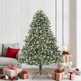 vidaXL Umestno božično drevo med 300 LED Zelena 140 x 140 x 210 cm | Shoptok.si
