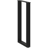  Noge za konzolni stol U-oblik 2 kom Crne 38 x (72-73) cm Čelik | shoptok.hr