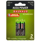 BAUHAUS Polnilne baterije HR03 Solar (AA, 800 Ah, 2 kos) | Shoptok.si