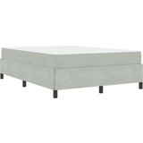  Krevetna konstrukcija Bijela i svijetlosiva 140 x 190 cm Baršun | shoptok.hr
