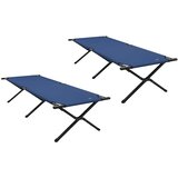  Sklopivi kamperski krevet 2 pcs Plava 210 x 80 x 46 cm | shoptok.hr