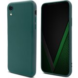 MOOZY Lifestyle slog. Zasnovan za iPhone XR, temno zelen - tekoči silikonski ovitek z mat površino in mehko podlogo iz mikrovlaken, (21029718) | Shoptok.si