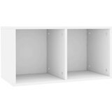  Kutija za pohranu vinilnih ploča bijela 71 x 34 x 36 cm drvena | shoptok.hr