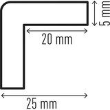 Durable Profil za zaščito vogalov, magnetni, tip C20, profil 1 m, ŠxV 25 x 25 mm, črne / rumene barve | Shoptok.si