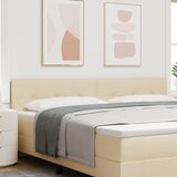 vidaXL Naslon za glavo s gumbi, Krem, 200 cm, Tkanina, (22008451) | Shoptok.si